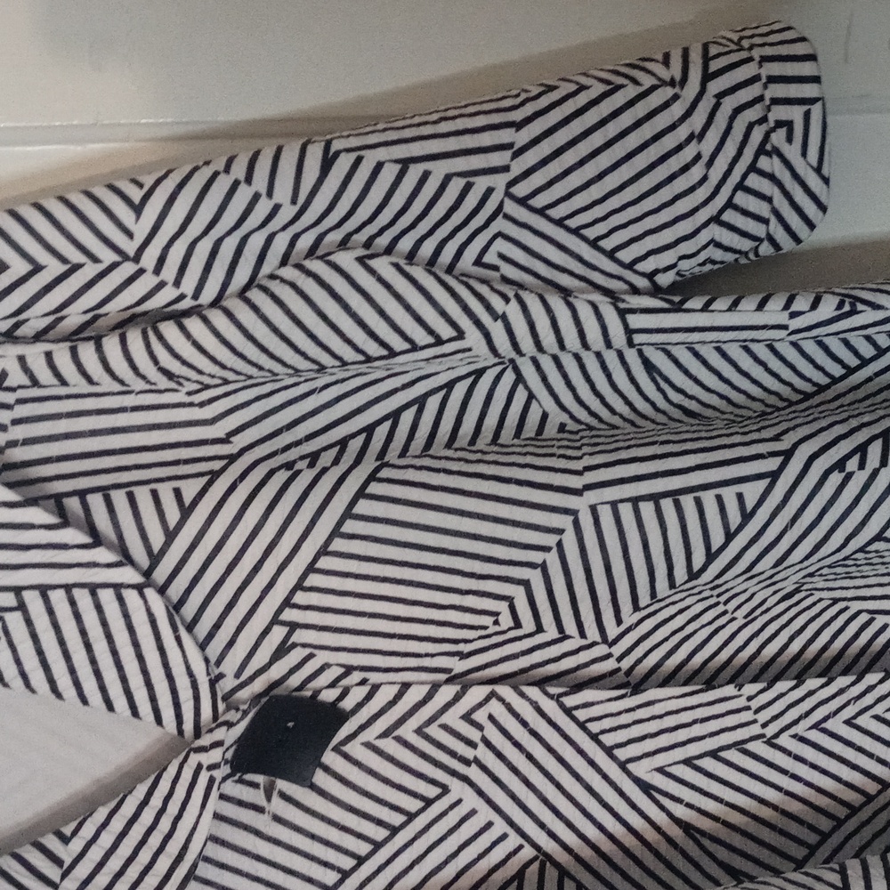 Joseph Ribkoff Black and White Striped Jacket - Picture 6 of 15